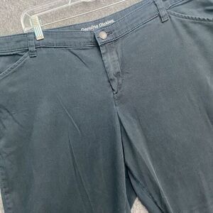 Genuine Dickies Women 41 Waist Black Relaxed Fit Casual Flat Front Career‎